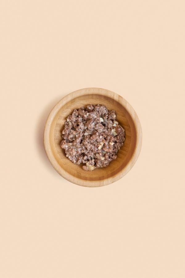 Inhalt Beutel Katzenfutter Rind mit Kaninchen