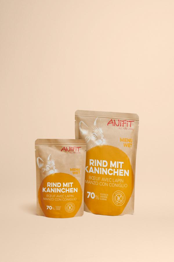 Katzenfutter Rind mit Kaninchen